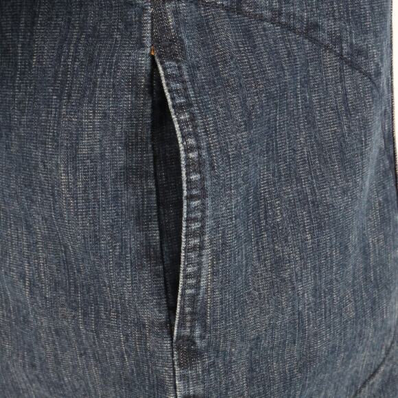 Chicos Denim Dress 0 Womens Small 4 Blue Stretch Cotton Jean Pockets Vintage - Picture 11 of 16